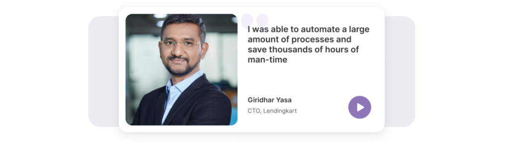 Mr. Giridhar Yasa, CTO of Lendingkart shares his views about ConvoZen.AI