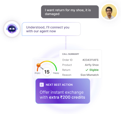 AI-to-human agent escalation interface with full conversation context preserved