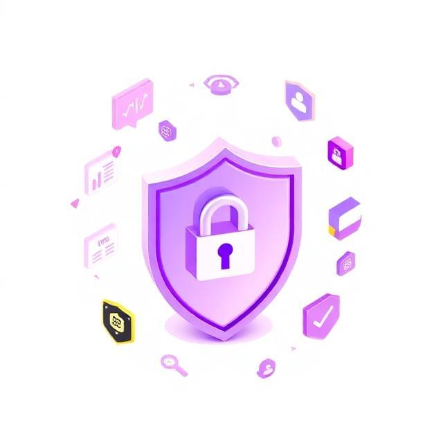 Security shield with enterprise compliance icons