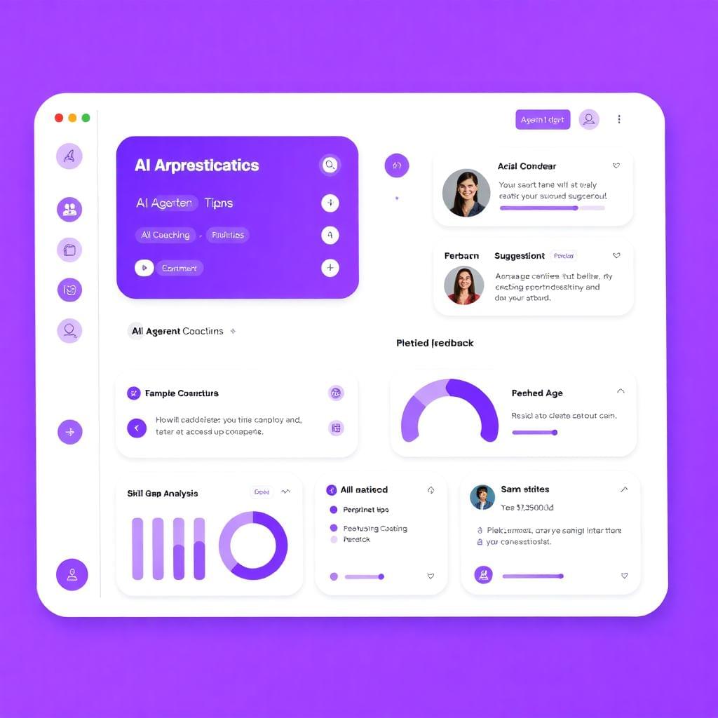 AI agent coaching interface with skill gap analysis and feedback