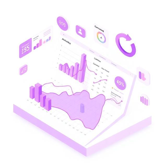 Analytics dashboard with charts showing conversation metrics